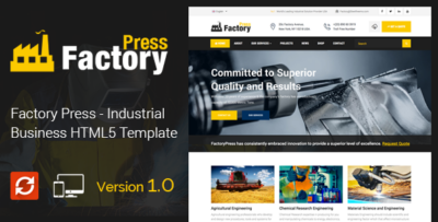 Factory Press - Industrial Business HTML5 Template