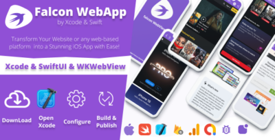 Falcon iOS WebView App Builder – SwiftUI, AdMob, Push Notifications, Firebase, and More!