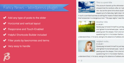 Fancy News - Wordpress plugin | Media