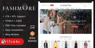 FashMore - Unique Fashion Prestashop 1.7 & 8.x Responsive Theme