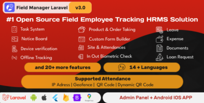 Field Manager Laravel + Flutter Field Employee tracking complete HRMS solution