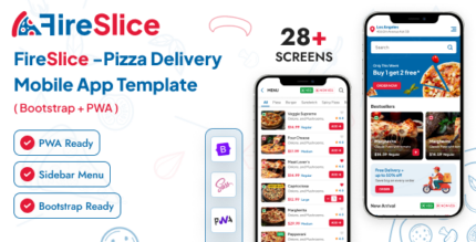 FireSlice - Pizza Delivery Mobile App Template (Bootstrap + PWA)