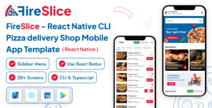 FireSlice - React Native CLI Pizza Delivery Mobile App Template