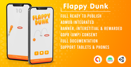 Flappy Dunk Admob + GDPR + Unity Project