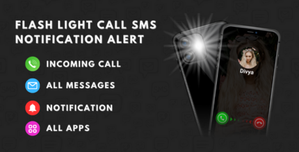 Flash Light Call SMS Notification Alert Android