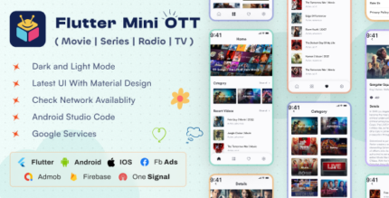 Flutter Mini OTT Live Tv, Movie, Videos, Radios