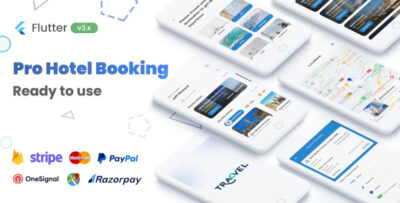 Flutter Pro Hotel Booking Full Application - Travel and Hotel Flutter