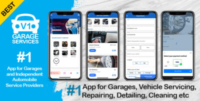 Flutter Version - Car Bike Van Truck Motor Vehicle Scooter Servicing Repairing Clean Wash Garage App