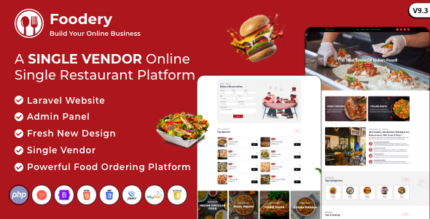 Foodefy - Single Restaurant Online Food Ordering Laravel Website Platform v9.3