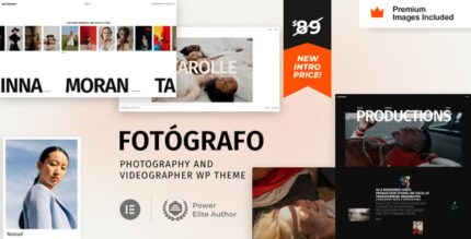 Fotógrafo - Photography Videographer WordPress Theme