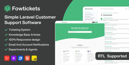 Fowtickets - Simple Customer Support Software With Ticketing System And Knowledge Base