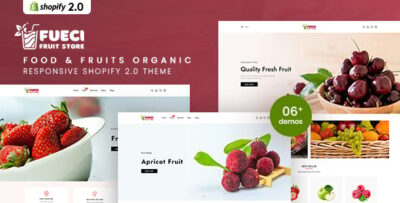 Fueci - Food & Fruits Organic Responsive Shopify 2.0 Theme