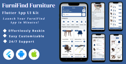 FurniFind - Furniture Selling, Interior Design & Home Styling App UI Kit Flutter & iOS Template