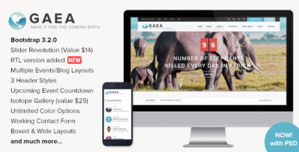 GAEA - Responsive Environmental HTML5 Template