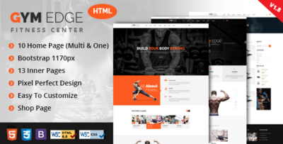 GYM Edge - Fitness HTML5 Responsive Template