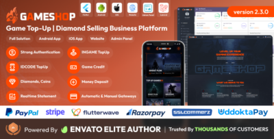 GameShop - Game Top-Up Diamond and Coin Selling Business Platform