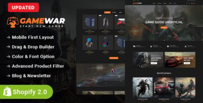 GameWar - Digital Game Store Shopify 2.0 Responsive Theme