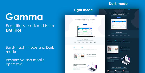 Gamma - is a beautifully crafted skin for DM Pilot. Gamma - is a beautifully crafted skin for DM Pilot.
