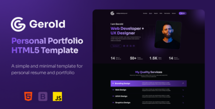 Gerold - Personal Portfolio HTML Template