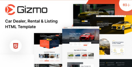 Gizmo - Car Dealer, Rental & Listing HTML5 Template