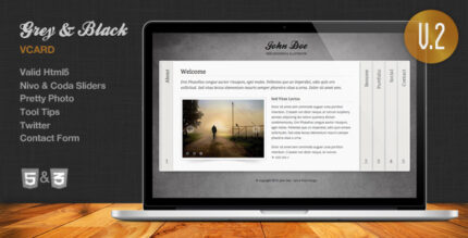 Grey & Black - Stylish Online vCard Html Template