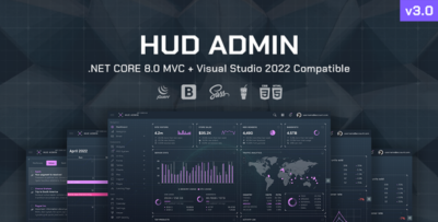 HUD - .NET Core 8.0 MVC Admin Template