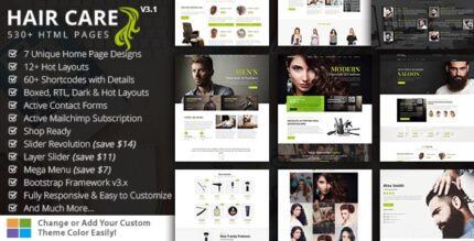 Hair Care - Salon Barber HTML Template