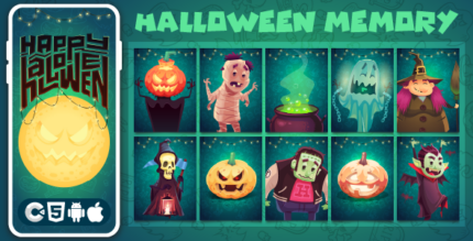 Halloween Memory - HTML5 Game,Construct 3