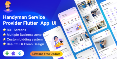 Handyman Service Provider Flutter App UI Kit