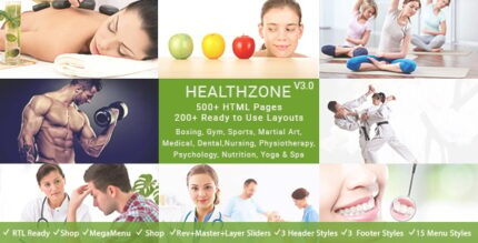 Health zone HTML Template