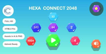 Hexa Connect 2048 Full Game Construct3