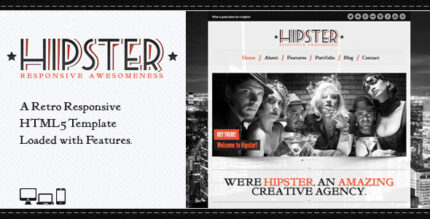 Hipster Retro Responsive HTML5 Template