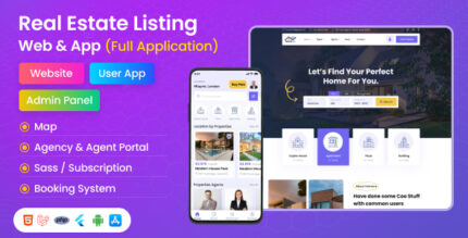 Homeco - Real Estate Directory Listing Laravel Script with Flutter Mobile App (Bundle)