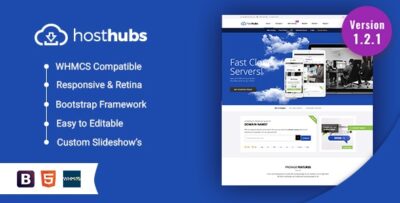 HostHubs Responsive WHMCS Web Hosting, Domain, Technology Site Template