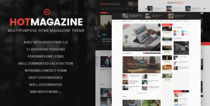 Hotmagazine - News & Magazine HTML Template