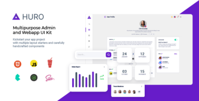 Huro - Multipurpose Admin and Webapp UI Kit