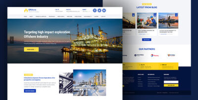 Industrial Website Template Responsive HTML5 - Offshore