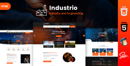 Industrio - Industrial Industry & Factory HTML Template