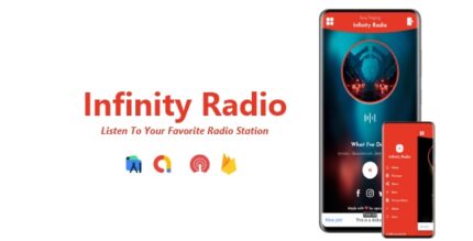 Infinity Radio - Single Station Radio App ADMOB, ONESIGNAL, FIREBASE