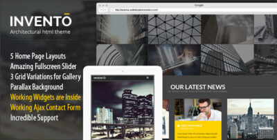 Invento Architecture Building Agency Template