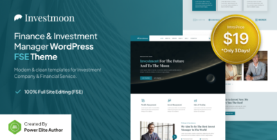Investmoon - Finance & Investment Manager FSE WordPress Theme