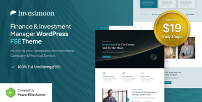 Investmoon – Finance & Investment Manager FSE WordPress Theme