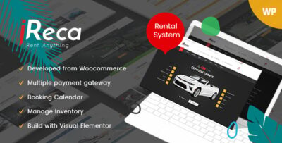 Ireca - Car Rental Boat, Bike, Vehicle, Calendar WordPress Theme v1.7.8