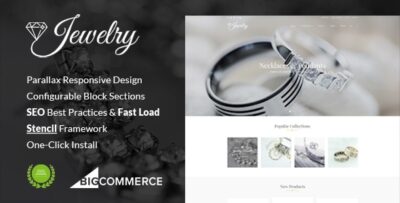 Jewelry Responsive Parallax BigCommerce Theme - Stencil Framework