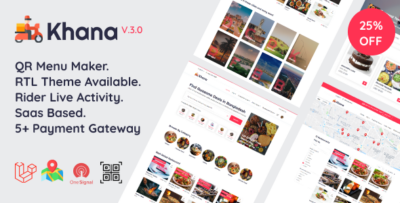 Khana - Multi Resturant Food Ordering, Restaurant Management With Saas And QR Menu Maker