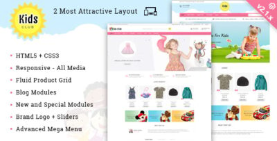 Kids Club - Responsive Magento 2 Theme