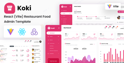 Koki - React (Vite) Restaurant Food Admin Template