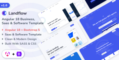 Landflow - Angular 18 Multipurpose Business, Saas & Software Template