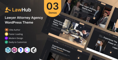 LawHub - Lawyer Attorney Agency WordPress Theme.