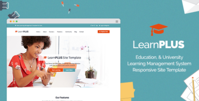 LearnPLUS Education LMS Responsive Site Template